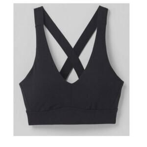 NWT Prana Black Criss Cross Layna Sports Bra Size XS